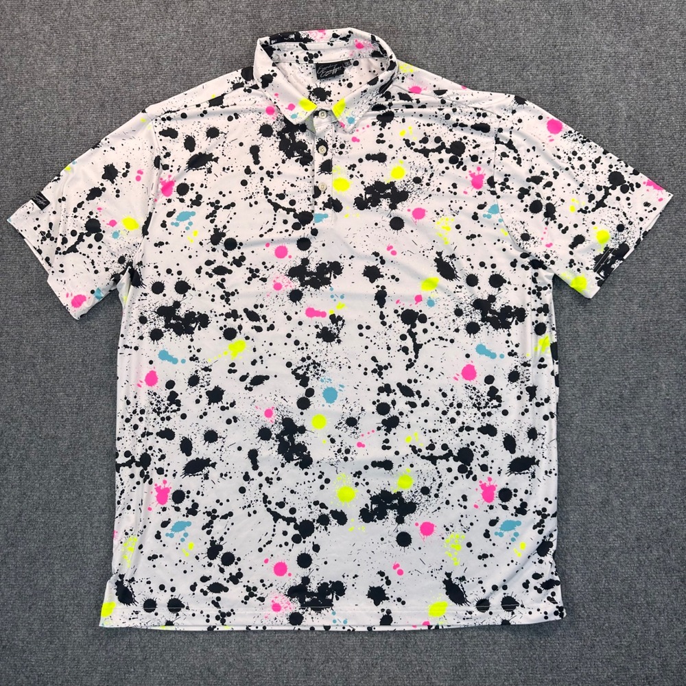 [Lot of 2]Sunday Swagger Polo Golf Shirt Men's 2XL Abstract Print Performance - Picture 3 of 11
